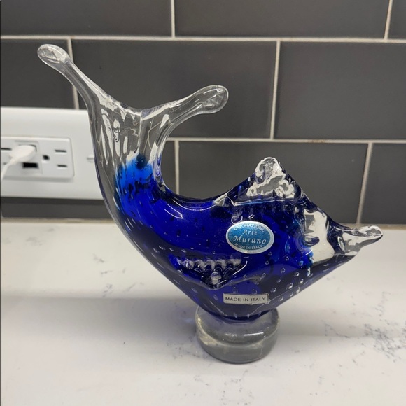 Murano Other - Vintage Murano Blue Fish Glass Figurine